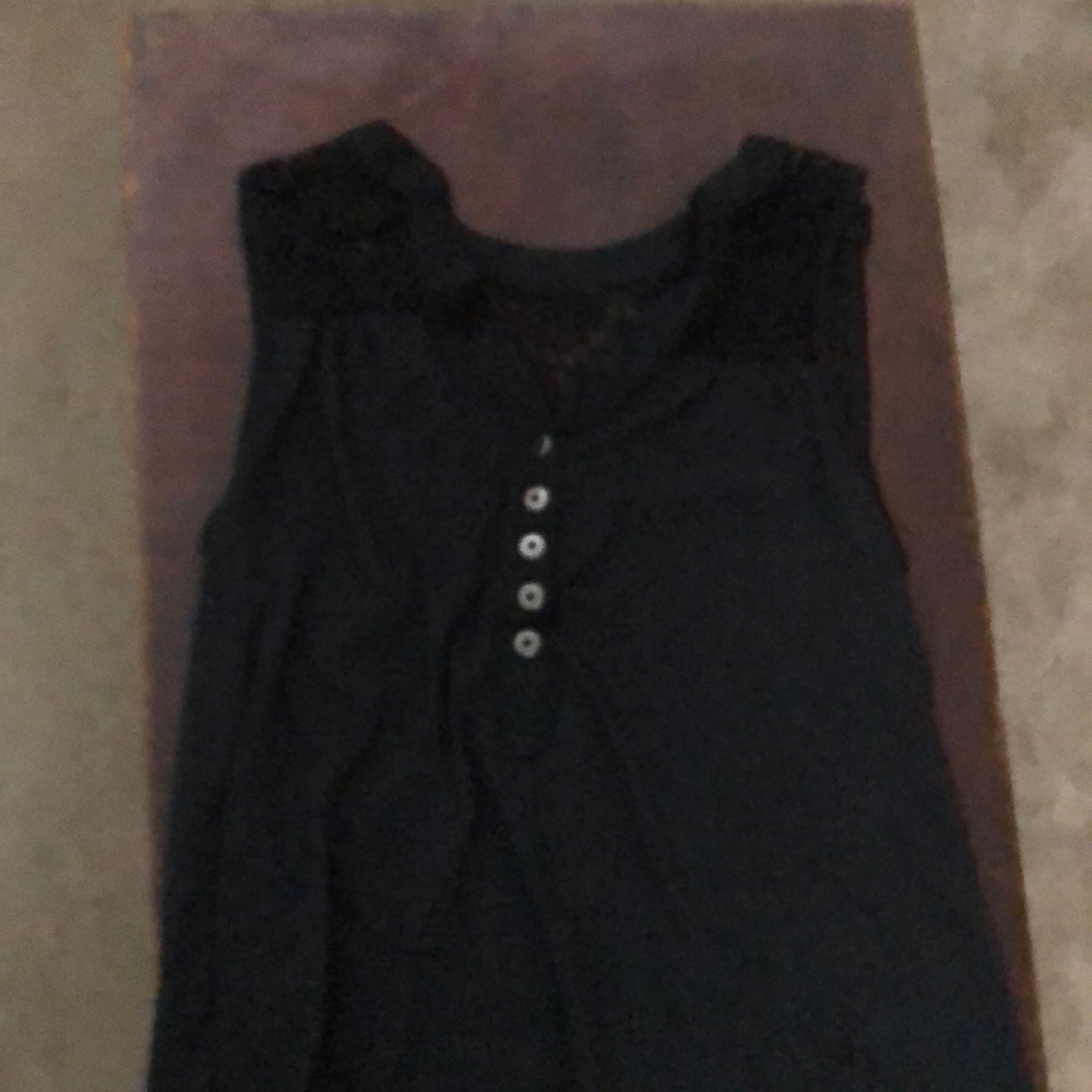 Lacey button Top with lace back (Good condition)